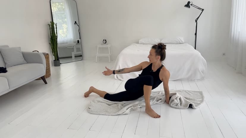 Pelvic work follows logically, as it's the body's center of balance. After strengthening the upper body, the pelvis can engage more effectively